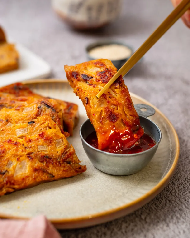 Vegan Kimchi Turnip Cakes