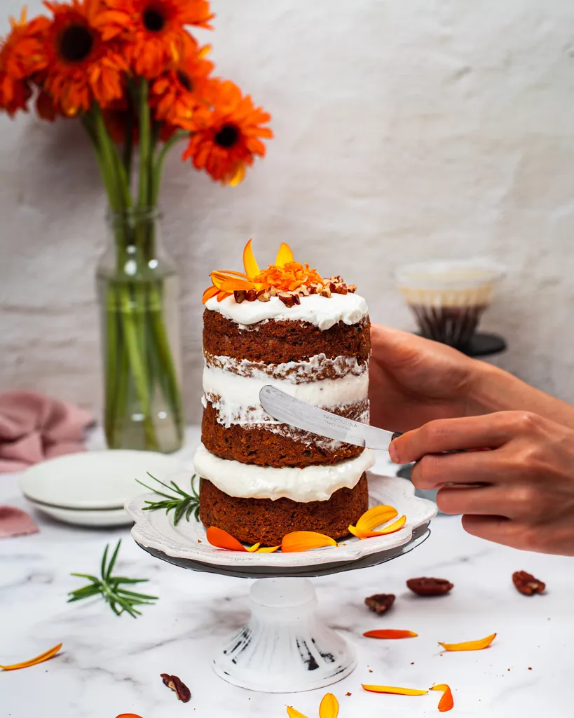 carrot cake with cream cheese frosting