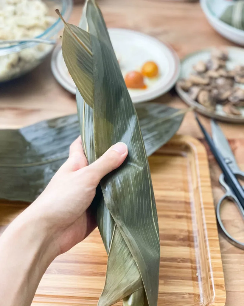 keto rice dumpling wrapping
