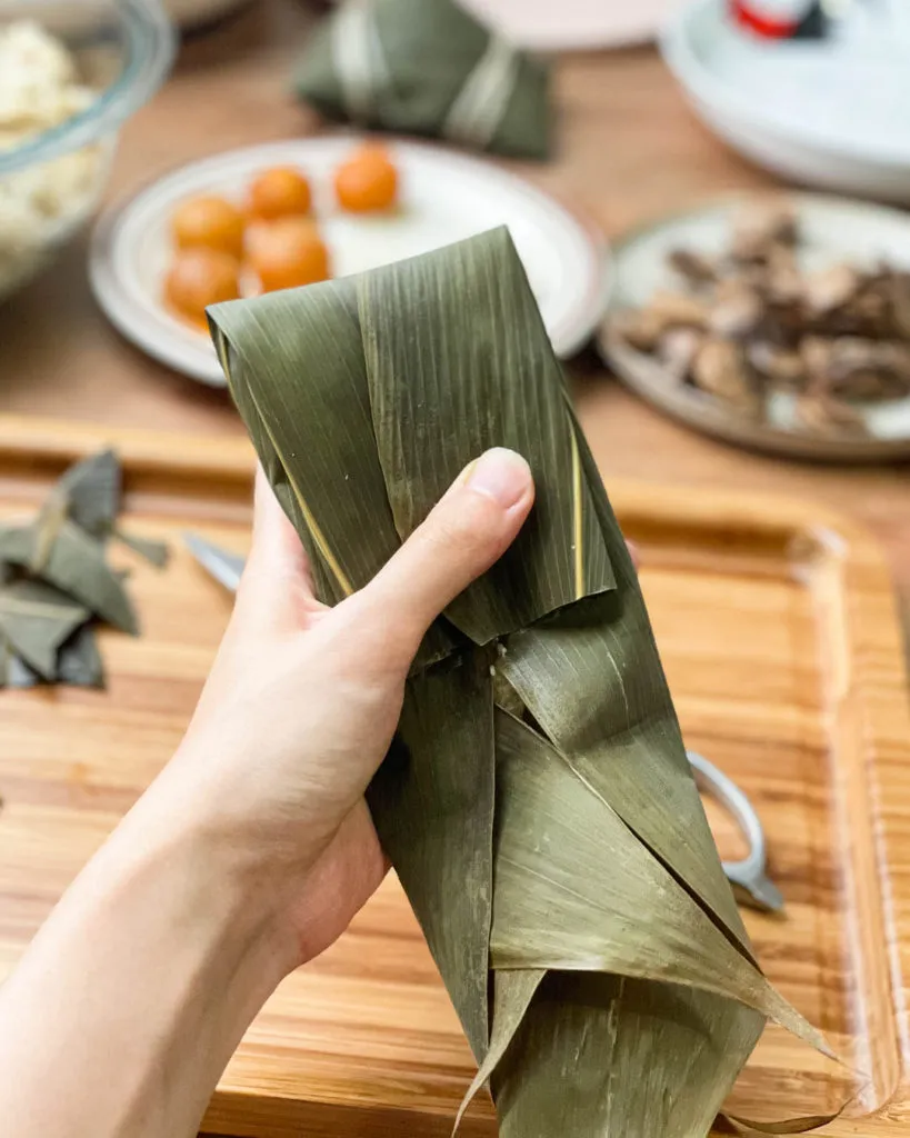 keto rice dumpling wrapping
