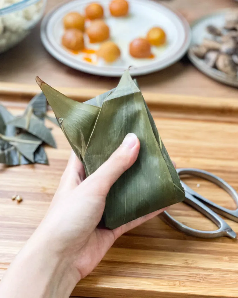keto rice dumpling wrapping