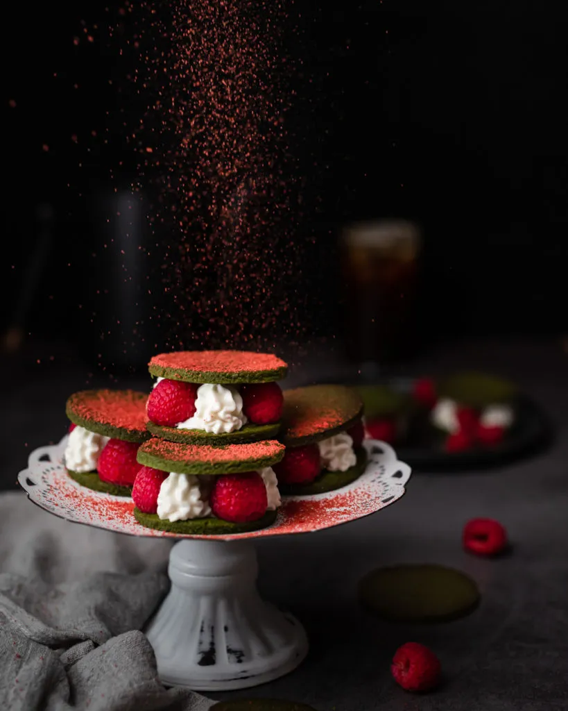 cookies with raspberries