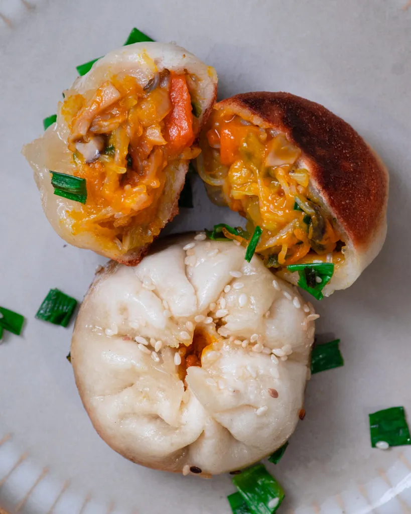 Pan-fried Veggie Buns